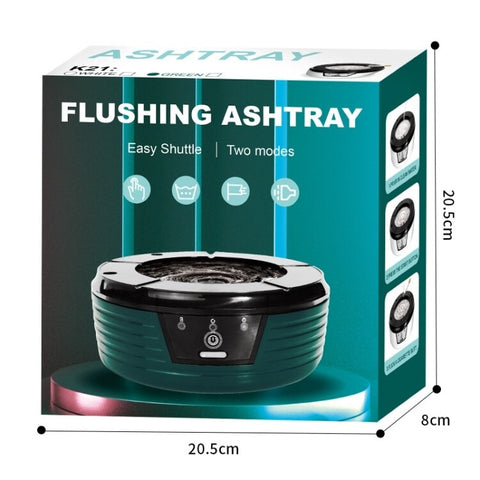 Inductive Automatic Flushing Ashtray Purifies The Air and Removes smell - White