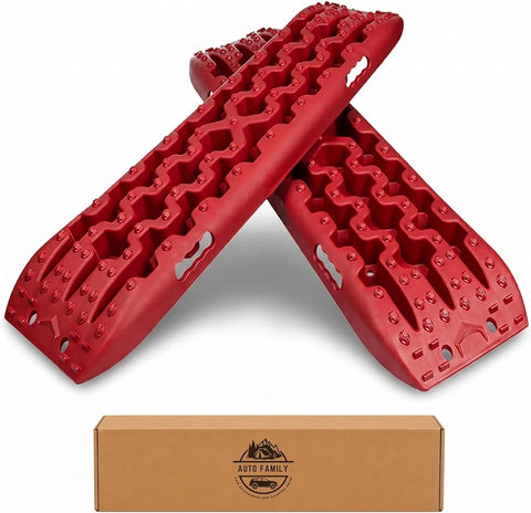 Car Traction Boards Sand & Snow Recovery Tracks, Heavy Duty Tire Grip Mats for Off-Road (107 Cms)