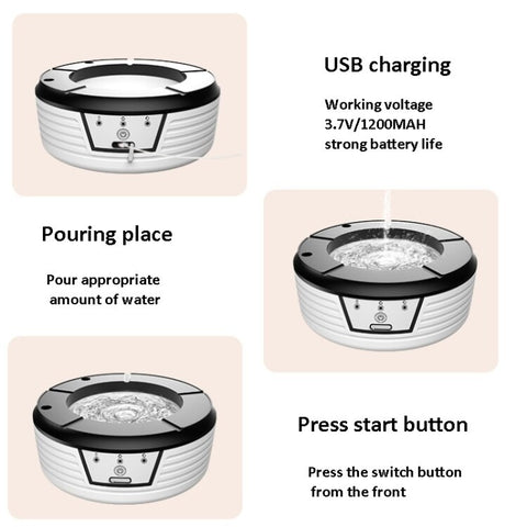 Inductive Automatic Flushing Ashtray Purifies The Air and Removes smell - White