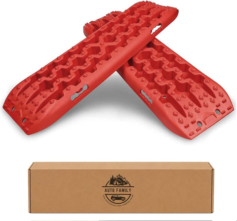 Car Traction Boards Sand & Snow Recovery Tracks, Heavy Duty Tire Grip Mats for Off-Road (107 Cms)
