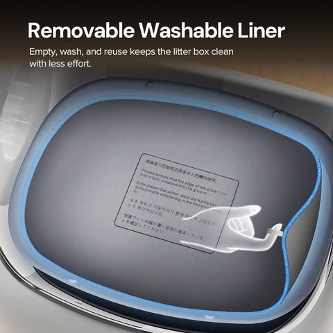 Wownect Self Cleaning Cat Litter Box, Open Top Design, Smart App Controlled