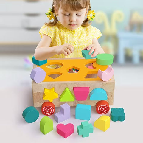 Early Education Multifunctional Toy Car, Geometric Toys for Boys And Girls,
