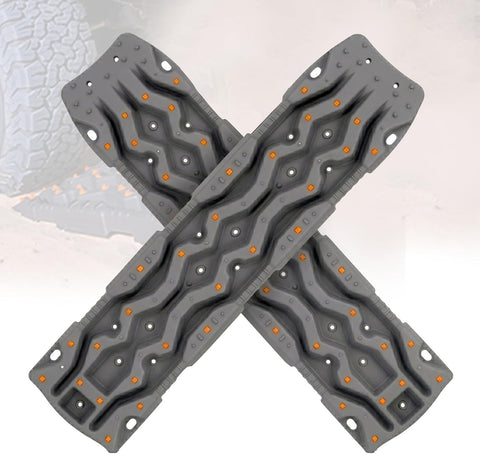 Car Traction Boards Sand & Snow Recovery Tracks, Heavy Duty Tire Grip Mats for Off-Road (107 Cms)