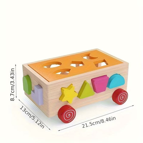 Early Education Multifunctional Toy Car, Geometric Toys for Boys And Girls,