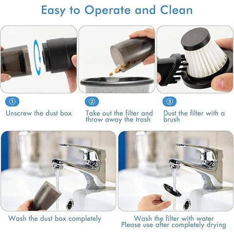 Toby’s VC-01 18000PA Handheld Car Vacuum Cleaner