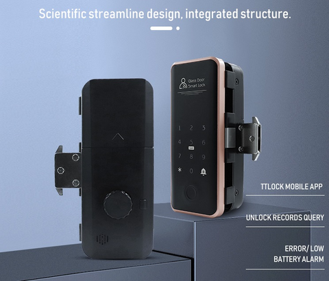 XP Smart Fingerprint Smart Glass Door Lock with Keys Intelligent Biometric