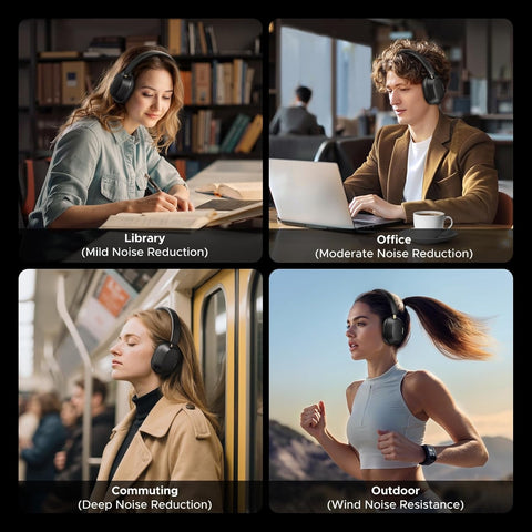 UGREEN HiTune Max5C Headphones Wireless, Adaptive Noise Cancelling Headset