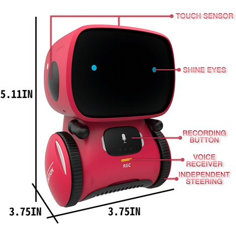 AT Robot with Voice Control Interactive Talking Robot with Lights Sounds, Educational Toy
