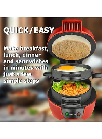 RAF Electric Burger Maker with Preheat Function, Non-Stick Cooking Surface