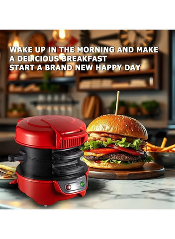 RAF Electric Burger Maker with Preheat Function, Non-Stick Cooking Surface