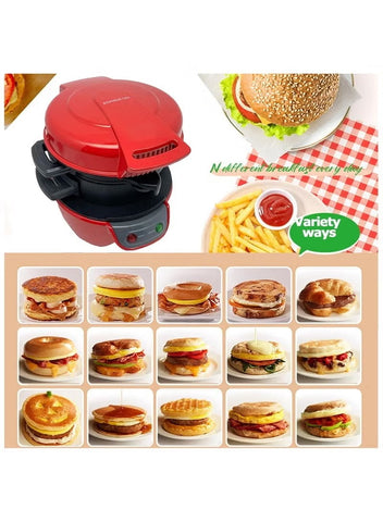 RAF Electric Burger Maker with Preheat Function, Non-Stick Cooking Surface