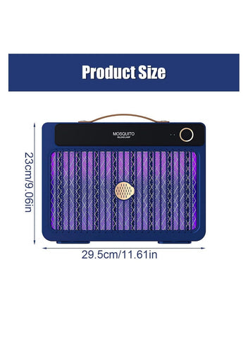 Electric Mosquito Killer Lamp with 3000V Power Grid, Cordless Portable Fly Killer with Trap