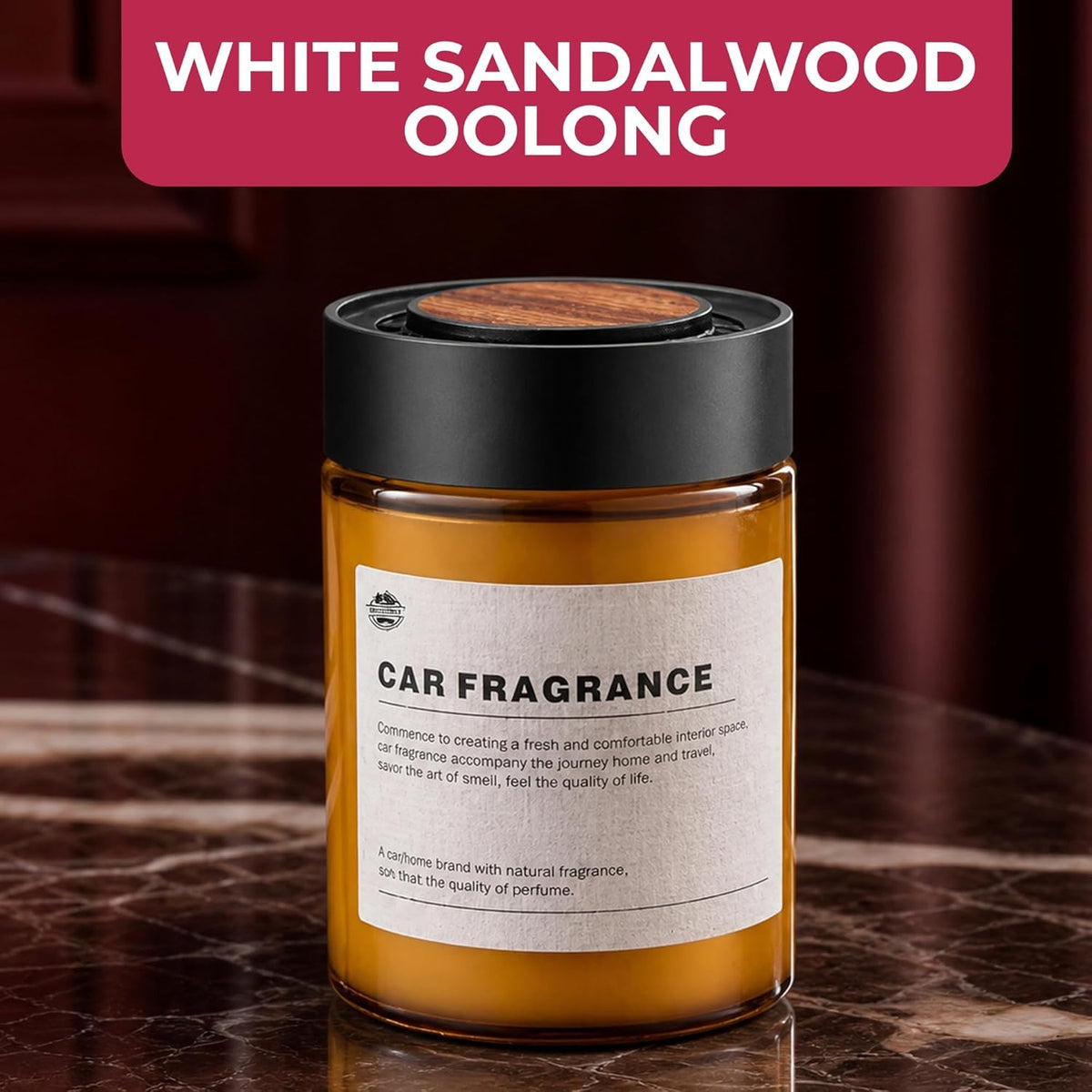 WHITE SANDALWOOD OOLONG Premium Car Air Freshener – Long Lasting Car Perfume