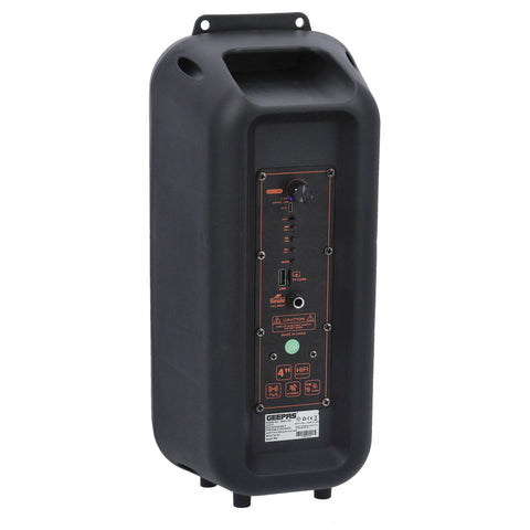 Geepas Rechargeable Portable Speaker - Portable Handle with 1500 MAH Huge Battery