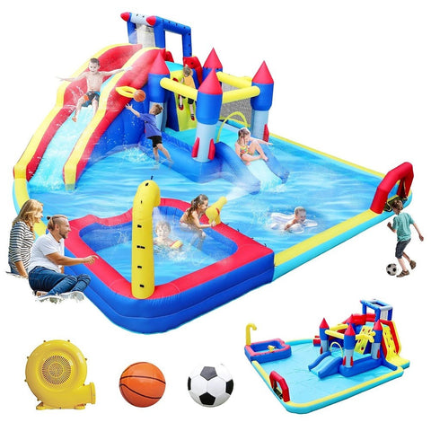 Megastar 10 In 1 Inflatable H20 Water Fight Bounce House Water Park For Kids