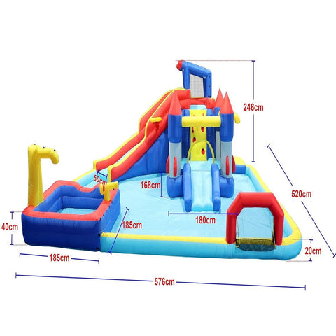 Megastar 10 In 1 Inflatable H20 Water Fight Bounce House Water Park For Kids