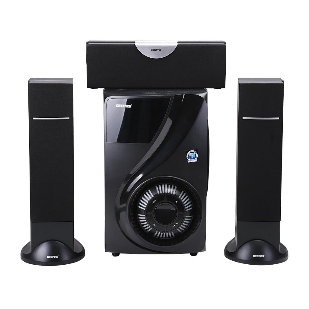 Geepas GMS8522 3.1 Immersive Sound, 40000 Watts PMPO, Booming Bass, 3.5mm Audio, USB, Bluetooth & Multiple Device Inputs
