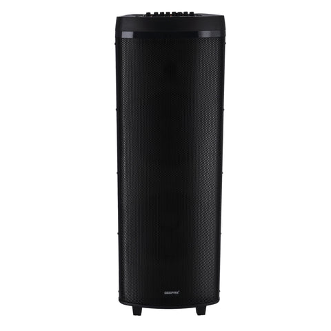 Geepas Hi-Fi Speaker With Uhf Mic & Remote | Usb Bt Gms11153 Tf Fm And Tws Functions