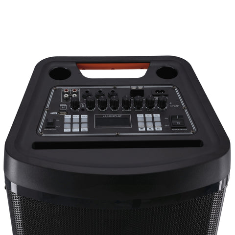 Geepas Hi-Fi Speaker With Uhf Mic & Remote | Usb Bt Gms11153 Tf Fm And Tws Functions