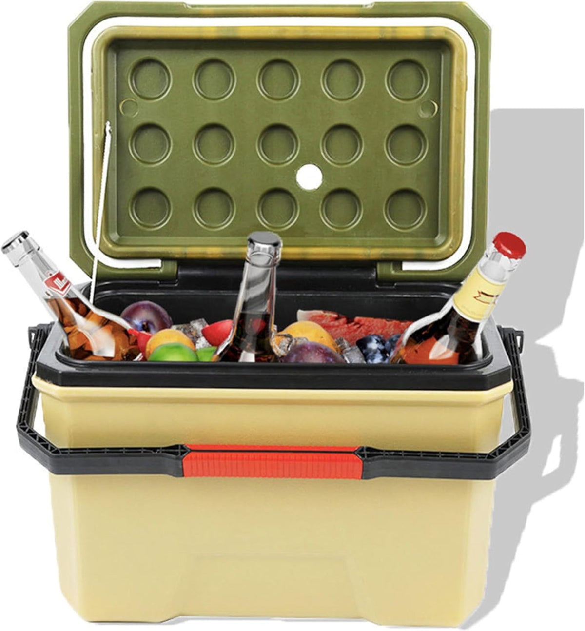 72-Hour Cold Storage Outdoor Cooler Box 16L – Heavy-Duty Insulated Ice Chest with PU Foam