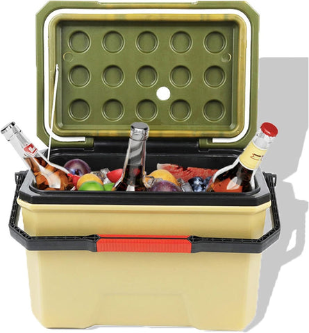 72-Hour Cold Storage Outdoor Cooler Box 16L – Heavy-Duty Insulated Ice Chest with PU Foam
