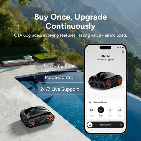 iGarden Robotic Pool Cleaner K Series, Up to 3.5H Runtime Cordless Pool Vacuum