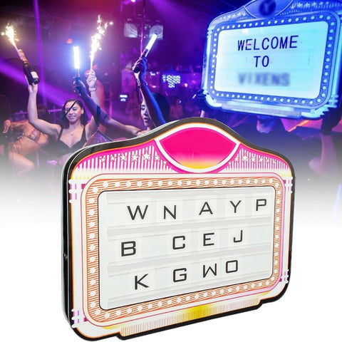 Cinema Light Box LED Letter Bottle Presenter with Color Change, Customized Logo - Perfect for Happy Birthday, Color Letter Billboard,Hand Holding Luminous LED Presenter
