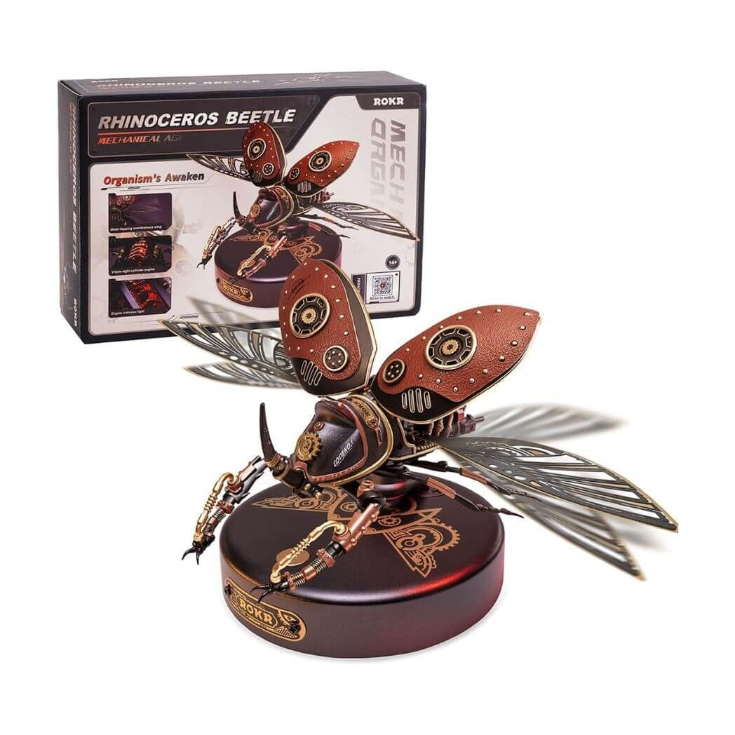Rokr 3D Puzzles Mechanical Age Organism’s Awaken (Rhinoceros Beetle)