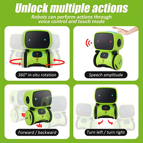 AT Robot with Voice Control Interactive Talking Robot with Lights Sounds, Educational Toy