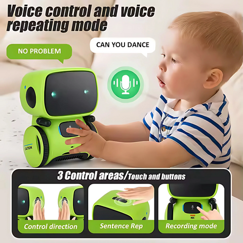 AT Robot with Voice Control Interactive Talking Robot with Lights Sounds, Educational Toy
