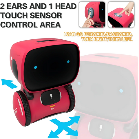 AT Robot with Voice Control Interactive Talking Robot with Lights Sounds, Educational Toy