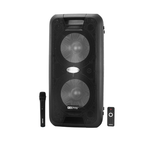 Geepas 10-Inch Rechargeable Professional Speaker Wireless Microphones