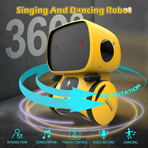 AT Robot with Voice Control Interactive Talking Robot with Lights Sounds, Educational Toy