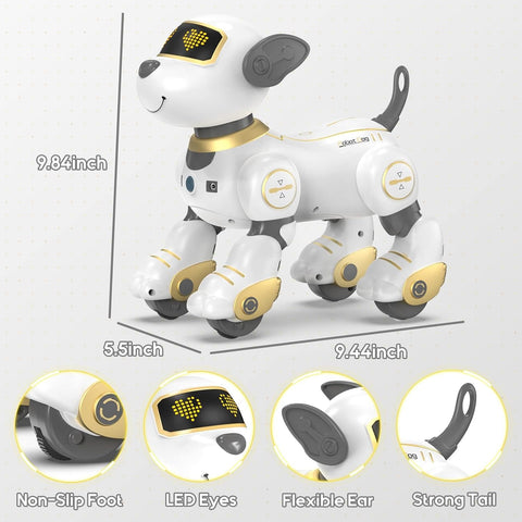 SONOMO Remote Control Robot Dog Toy for Kids, Programmable Robotic Puppy