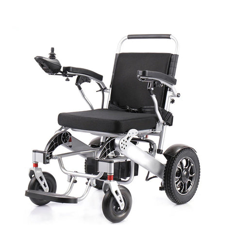 Lightweight Folding Electric Wheelchair with Intelligent Four-wheel Drive for Adult Mobility.