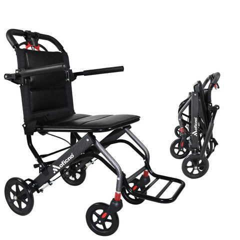 Ultra Light Aluminum Foldable Wheelchair – Compact Travel Wheelchair