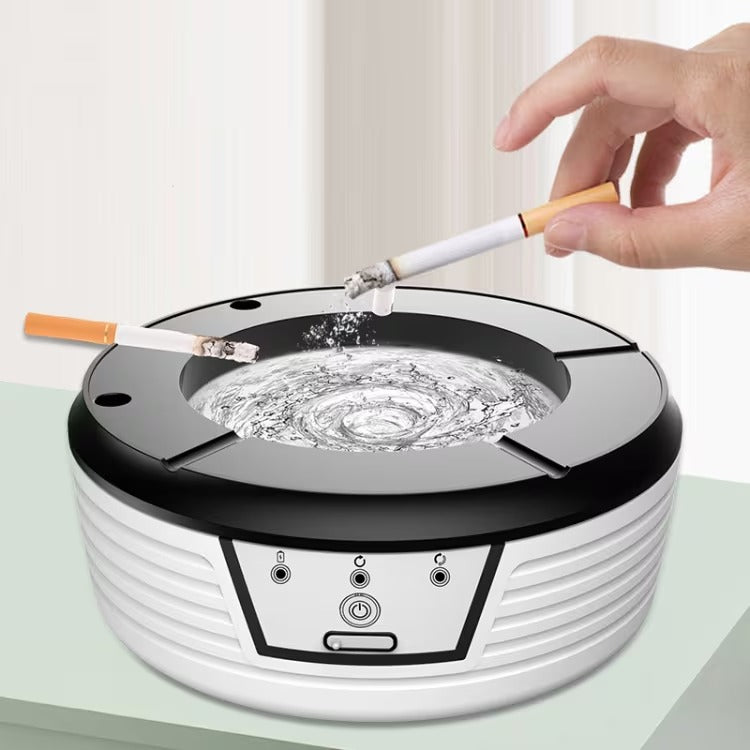 Inductive Automatic Flushing Ashtray Purifies The Air and Removes smell - White