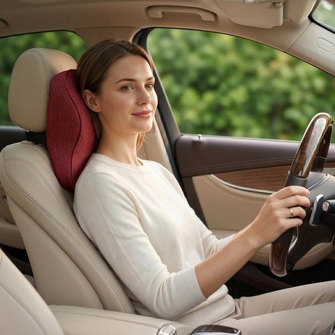 Ergonomic Headrest & Waist Support Pillow, Long Drive Comfort
