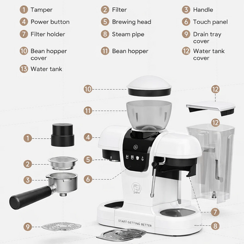 iCafilas Semi-Automatic Espresso Coffee Maker