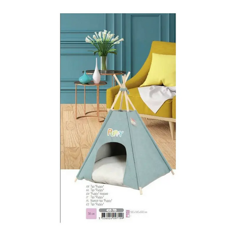 PUPPY TEEPEE Puppy or Kitten a Cozy Resting Place with Removable Cushion - ZOLUX