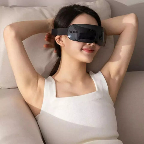 Dr Rock Eye Massager | Hot Therapy | 5 Modes | 16 Massage Heads | Music
