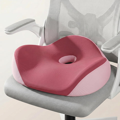 Orthopedic Memory Foam Seat Cushion (45x42x13CM) for Tailbone Pain Relief, Ergonomic Coccyx Cushion for Office Chair Car Seat