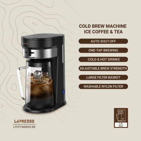Lepresso Ice Coffee Maker 2.5L Jar 750W - Black