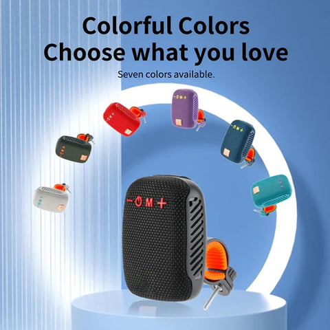 Portable Bluetooth Speaker with Bike Mount, Wireless Heavy Bass Speaker