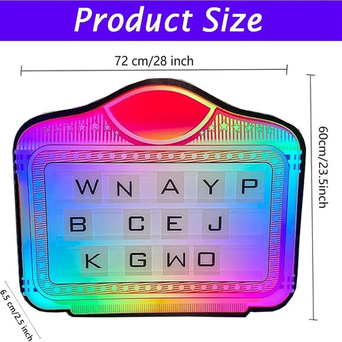 Cinema Light Box LED Letter Bottle Presenter with Color Change, Customized Logo - Perfect for Happy Birthday, Color Letter Billboard,Hand Holding Luminous LED Presenter