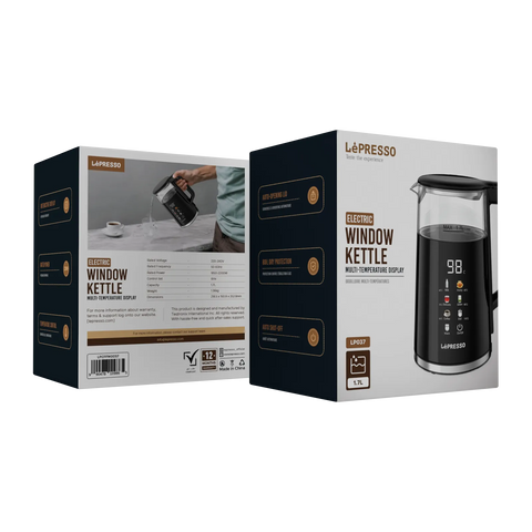 Lepresso 2200w 1.7l Electric Kettle With Auto Shut-Off & Digital Display - Black