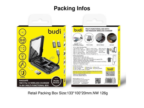 BUDI 14-IN-1 Multi-functional Box 15W