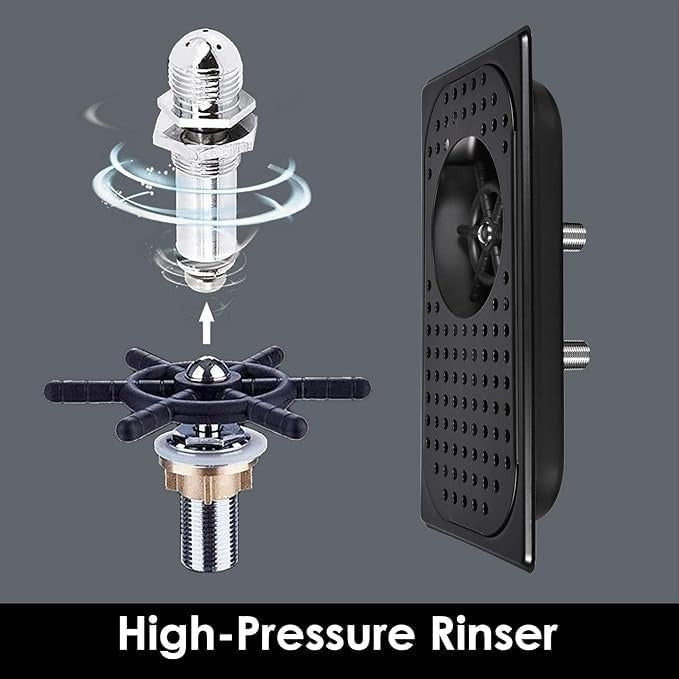 Olmecs Espresso Rinser with Side Spray, Drain and Drip Tray, 201 Stainless Steel Bar Glass Rinser for Sink