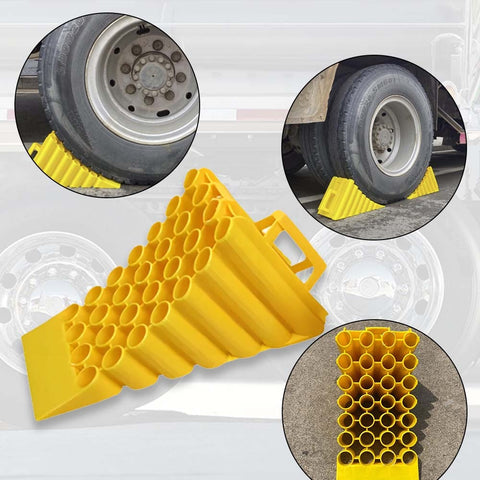 Olmecs Wheel Chock Yellow 45CM Pipe Shape