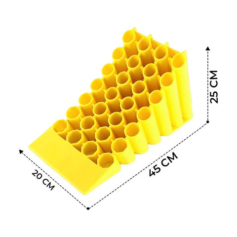 Olmecs Wheel Chock Yellow 45CM Pipe Shape
